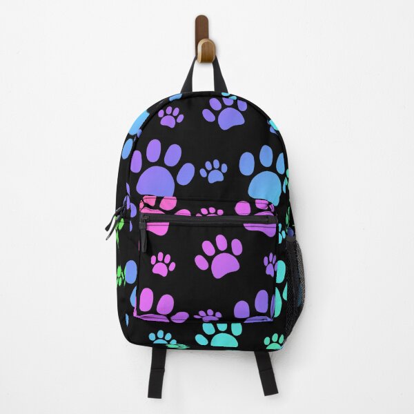 Item preview, Rainbow Paw Pattern Black designed and sold by BiscuitSnack.