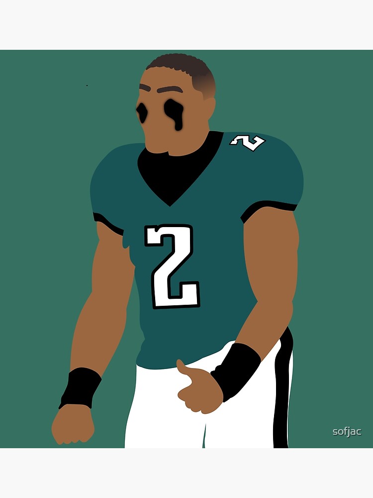 Jalen Hurts 1 Philadelphia Eagles player football retro poster