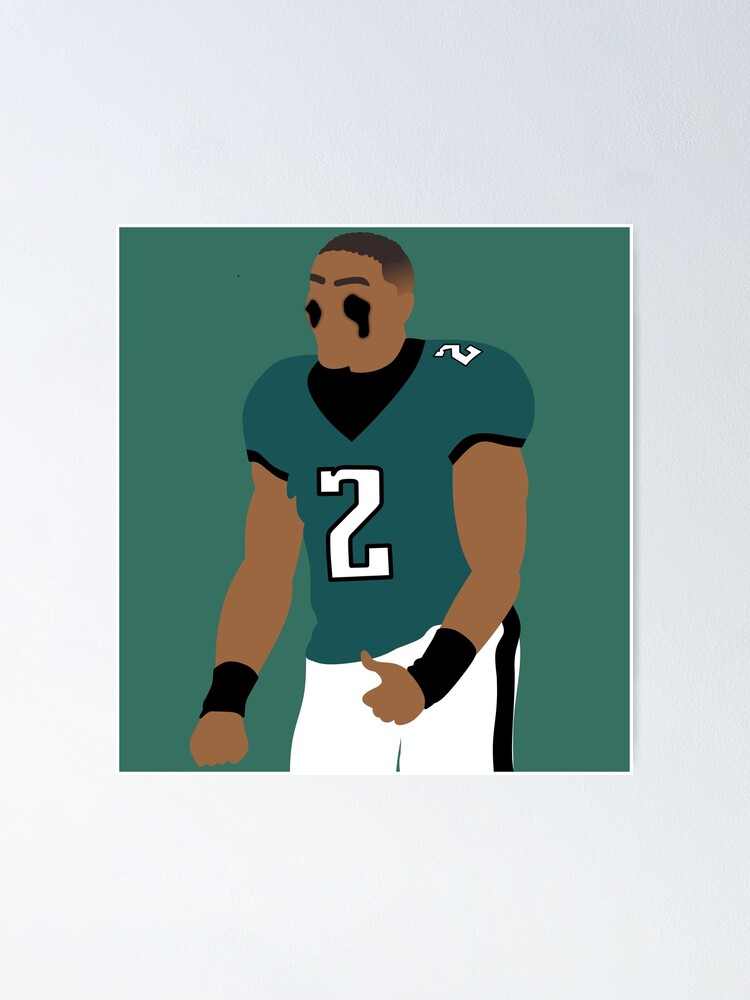 Jalen Hurts 1 Philadelphia Eagles player vintage football poster