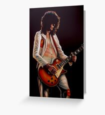 Jimmy Page In Led Zeppelin Painting Greeting Card