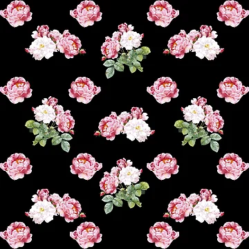 Artwork thumbnail, Pink Cabbage Roses by SloganExpress