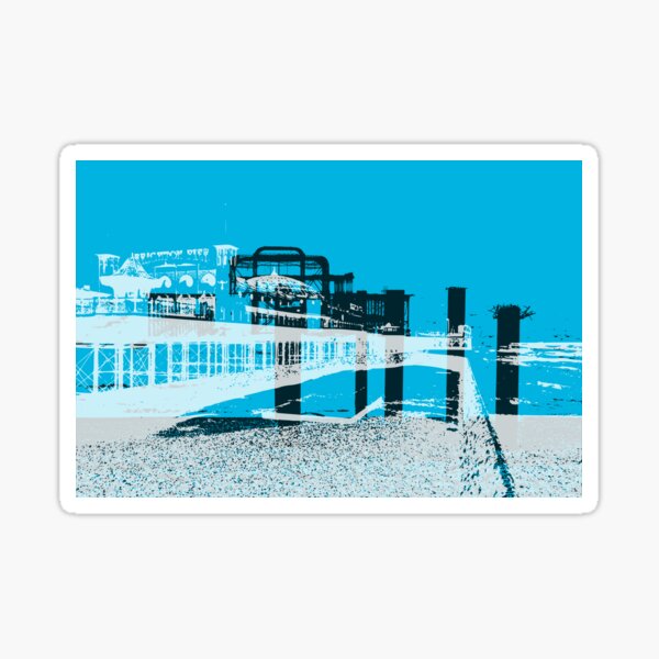 Brightons Two Piers Sticker
