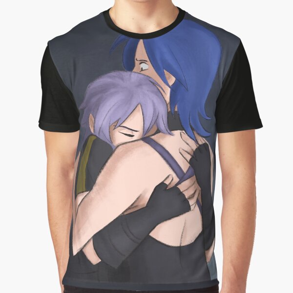 Vista previa del artículo con la obra «Abrazo de mamá: Riku y Aqua», diseñado y vendido por imaginativeink.
