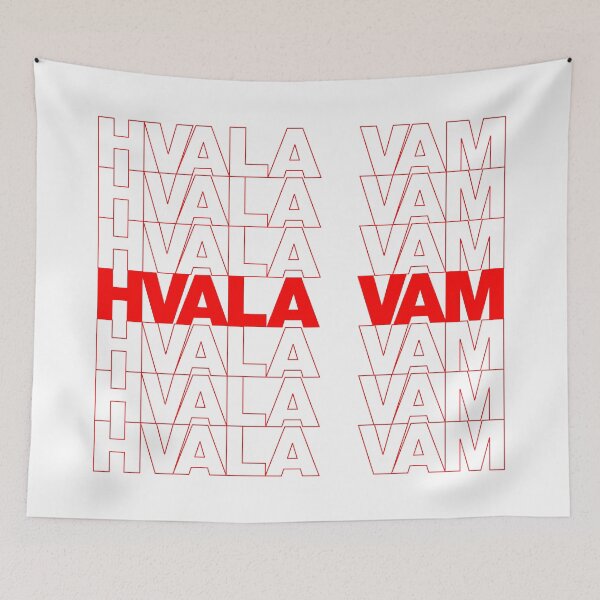 Item preview, Classic Thank You Repeating Pattern - Slovenian (HVALA VAM) designed and sold by jdotrdot712.