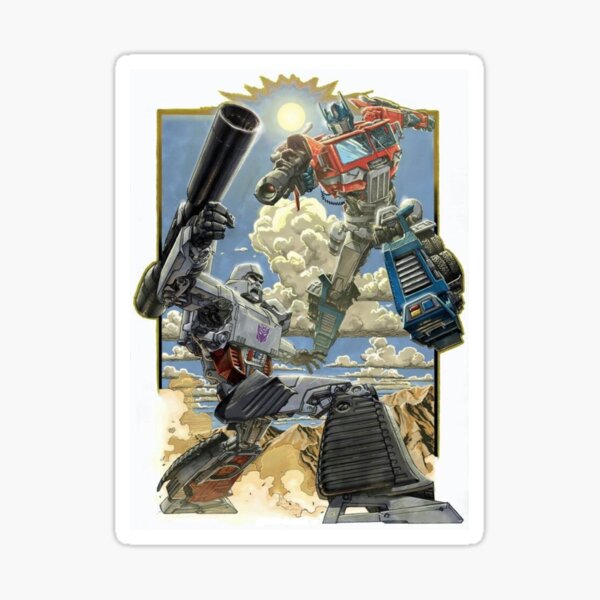 Optimus Prime Vs Megatron - G1 Transformers Sticker