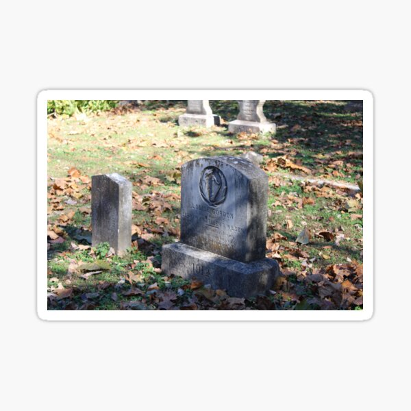 Harp Welcomes the Dead in Historic Cemetery Sticker