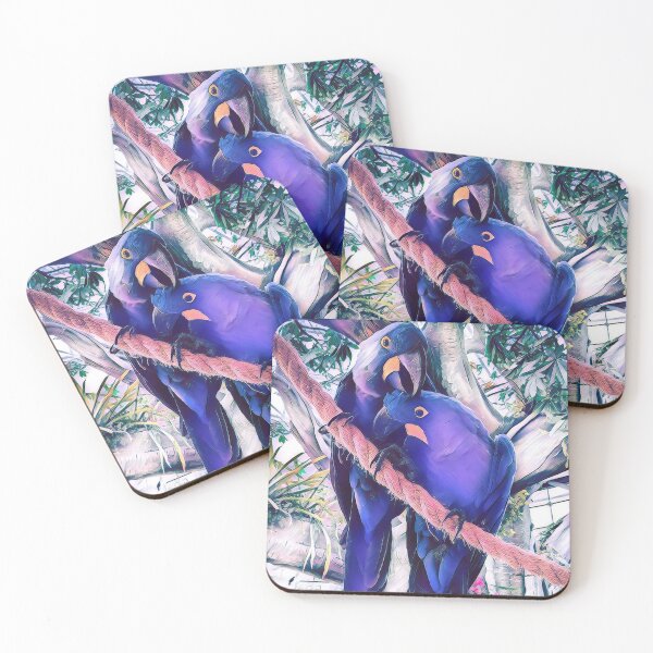Item preview, Blue Macaw Love Birds Abstract Painting Art Design designed and sold by WildMuse44.