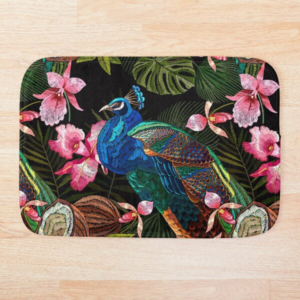 Item preview, Peacocks and orchid flowers designed and sold by matrioshka.