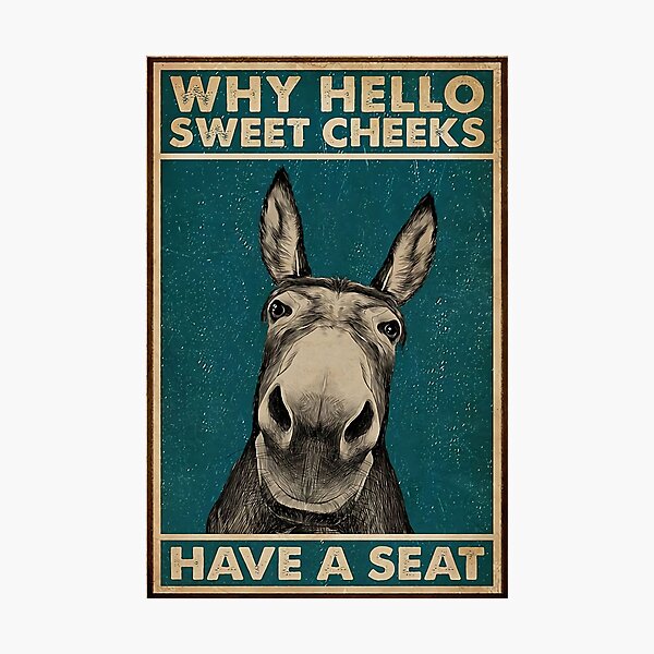 Why Hello Sweet Cheeks Doonkeys Have a Seat Photographic Print