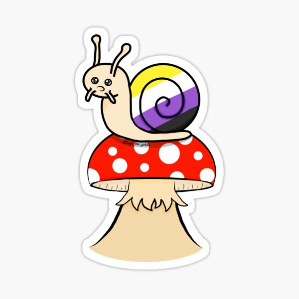 Nonbinary snail Sticker