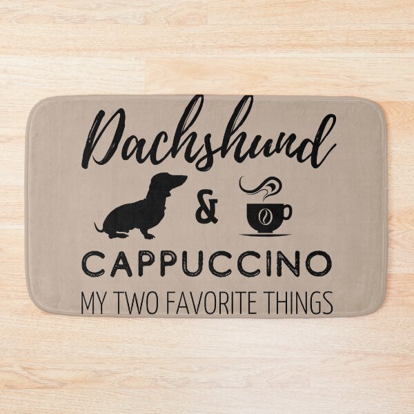 Item preview, Dachshund & Cappuccino Print designed and sold by TheDachshund.