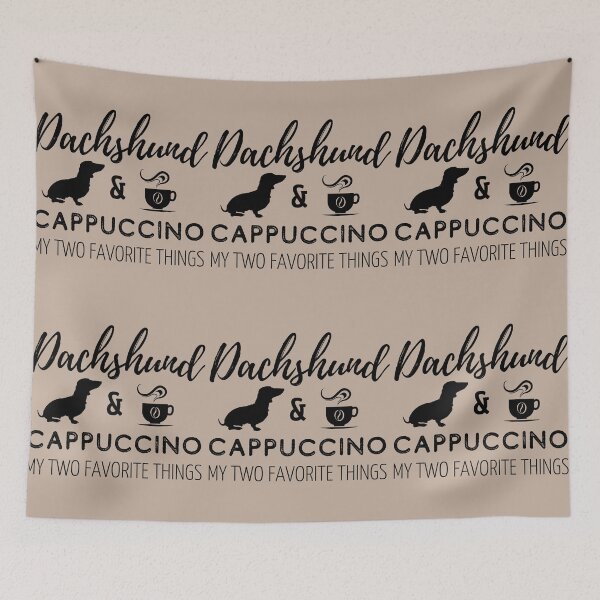 Item preview, Dachshund & Cappuccino Print designed and sold by TheDachshund.