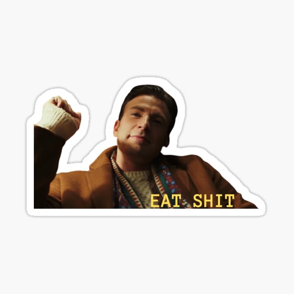 Chris Evans Knives Out Sticker