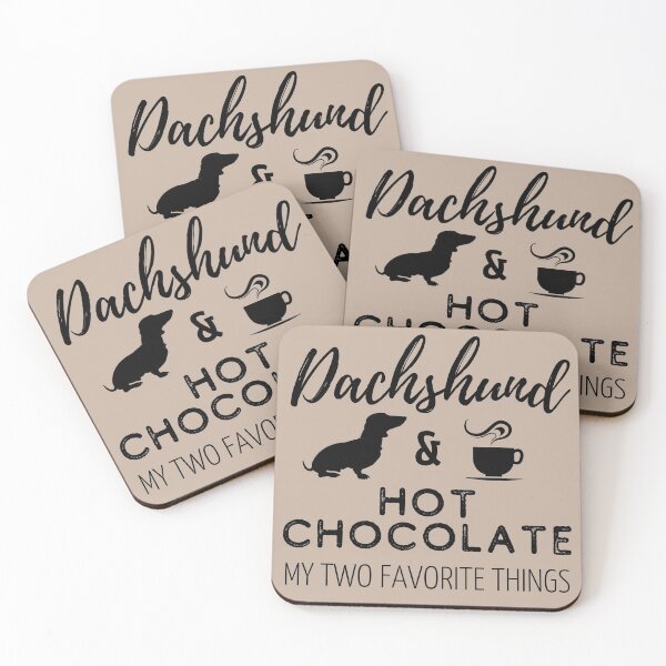 Item preview, Dachshund & Hot Chocolate Print designed and sold by TheDachshund.