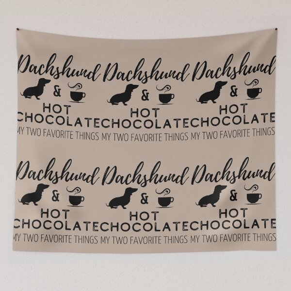 Item preview, Dachshund & Hot Chocolate Print designed and sold by TheDachshund.