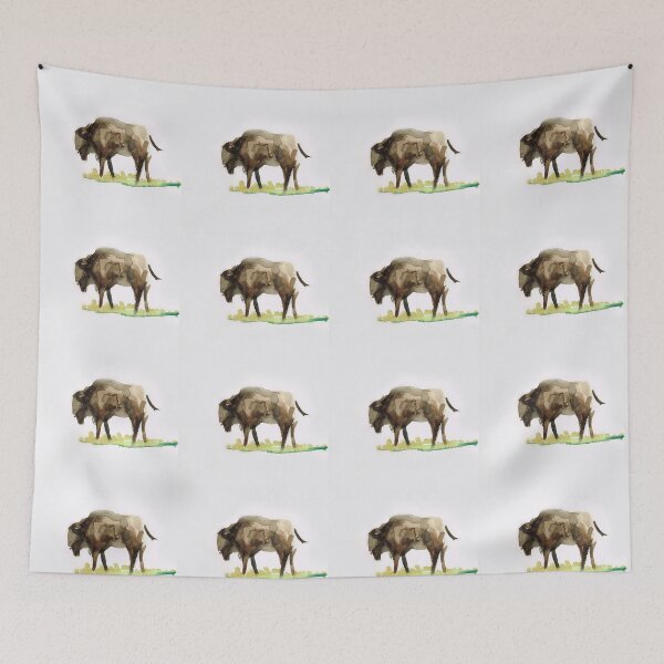 Item preview, Gesteral watercolor bison designed and sold by Reckerart.