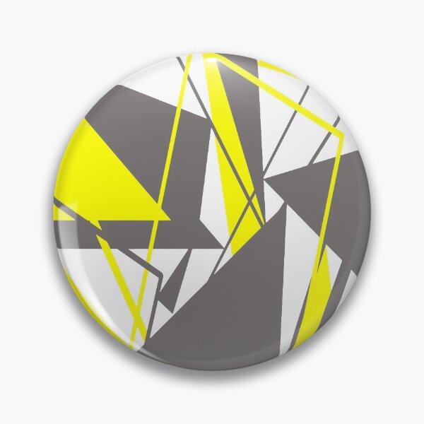Item preview, Triangular Shapes In Grey and Yellow On White Abstract Pattern designed and sold by taiche.