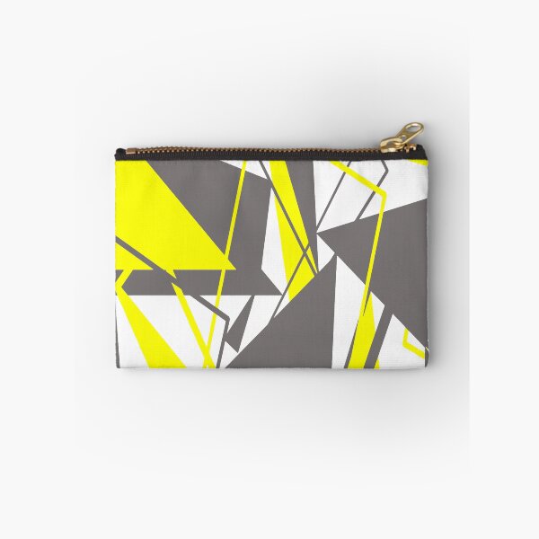 Item preview, Triangular Shapes In Grey and Yellow On White Abstract Pattern designed and sold by taiche.
