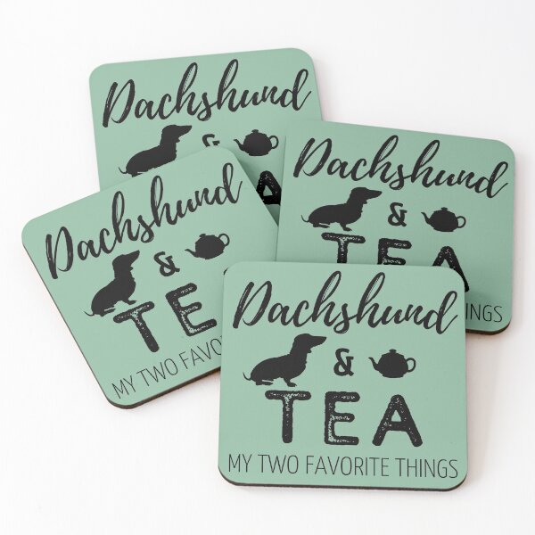 Item preview, Dachshund & Tea Print designed and sold by TheDachshund.