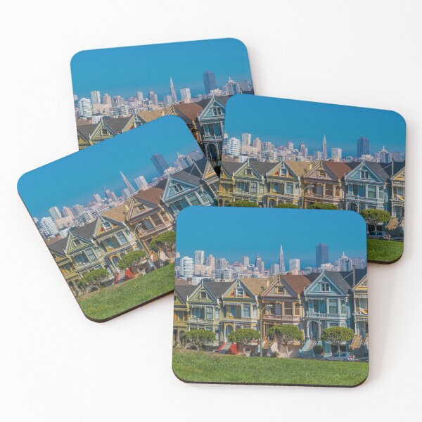 Item preview, Painted Ladies, famous victorian houses in San Francisco, California designed and sold by SvetlanaSF.