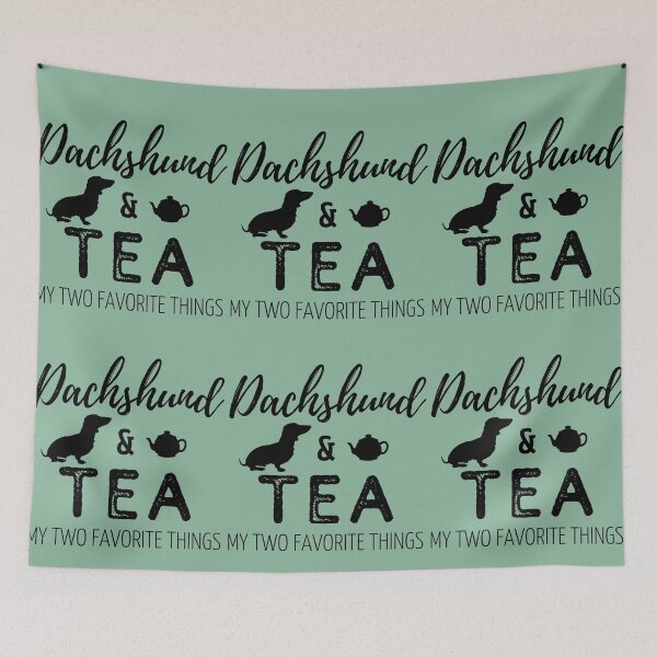 Item preview, Dachshund & Tea Print designed and sold by TheDachshund.