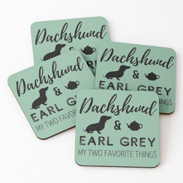 Item preview, Dachshund & Earl Gray Print designed and sold by TheDachshund.