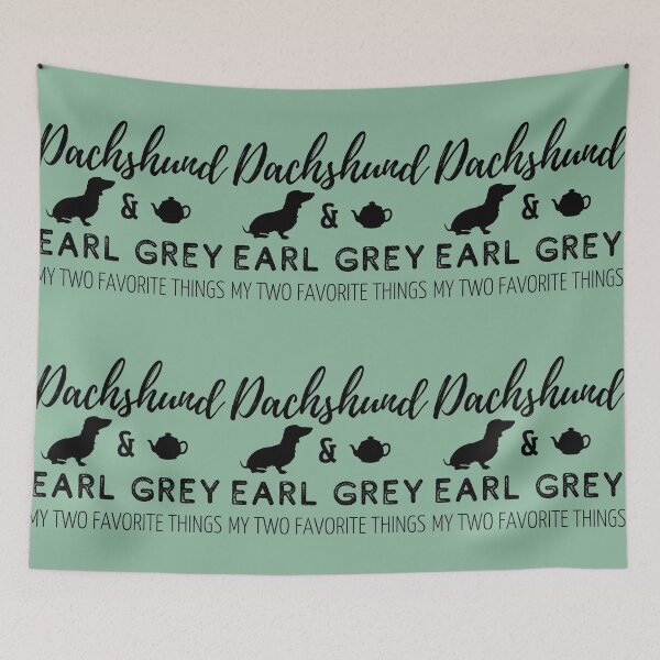 Item preview, Dachshund & Earl Gray Print designed and sold by TheDachshund.
