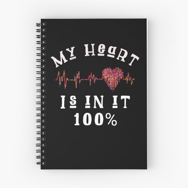 Item preview, My heart is in it 100%, cardiology campaign slogan, colorful heart ecg designed and sold by doctors-apparel.
