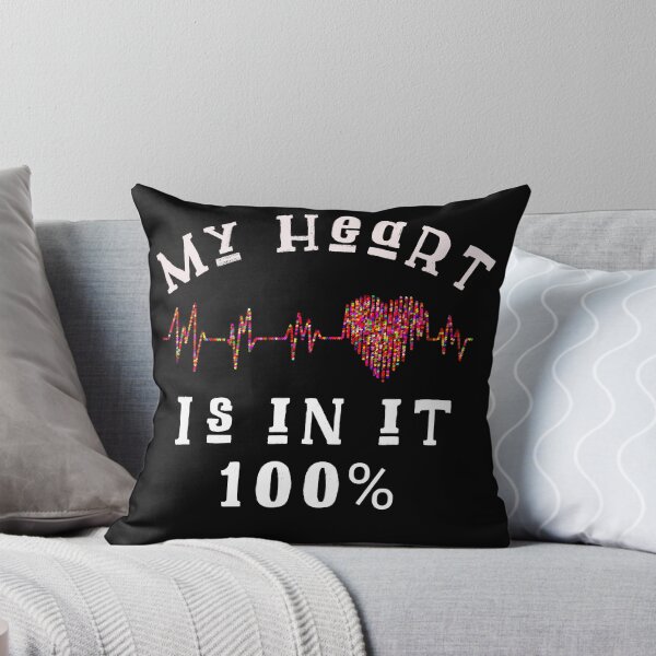 Item preview, My heart is in it 100%, cardiology campaign slogan, colorful heart ecg designed and sold by doctors-apparel.