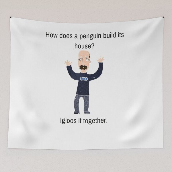 Item preview, Funny Dad Joke, How Does A Penguin Build It's House? designed and sold by WhatTheWorld.