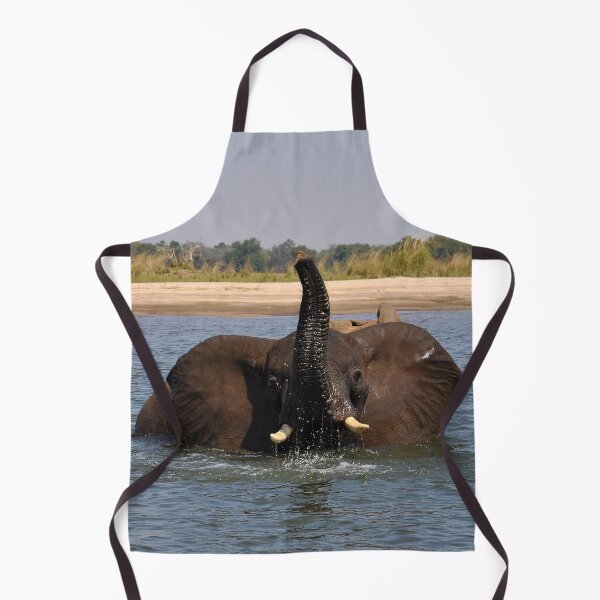 Item preview, elephant in river, portrait, Africa designed and sold by Schoensl.