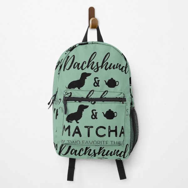 Item preview, Dachshund & Matcha Print designed and sold by TheDachshund.