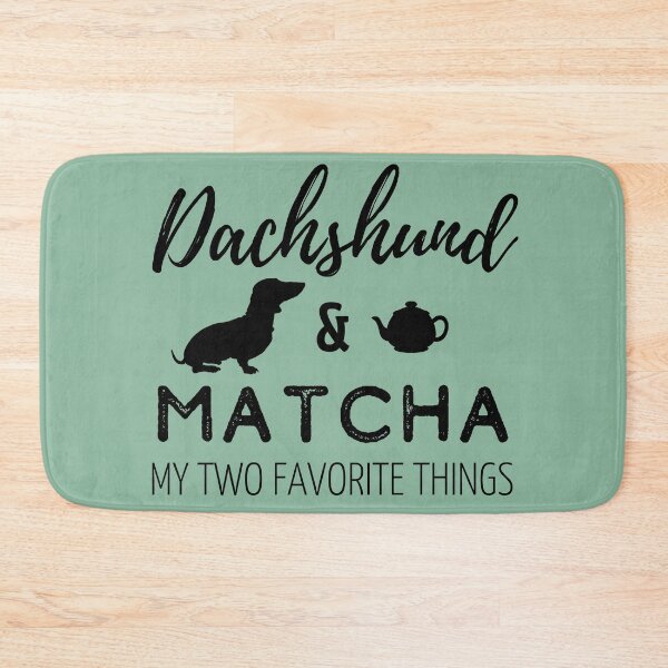 Item preview, Dachshund & Matcha Print designed and sold by TheDachshund.