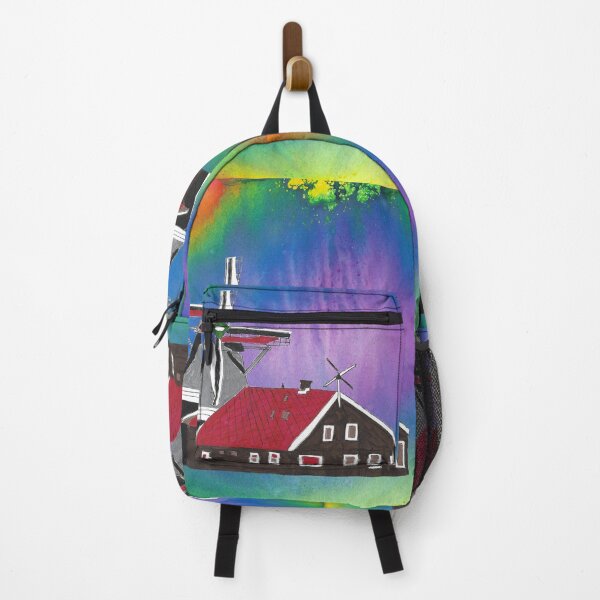 Item preview, Windmill from an Amsterdam Skyline Polychromatic Background designed and sold by AliCatOriginals.