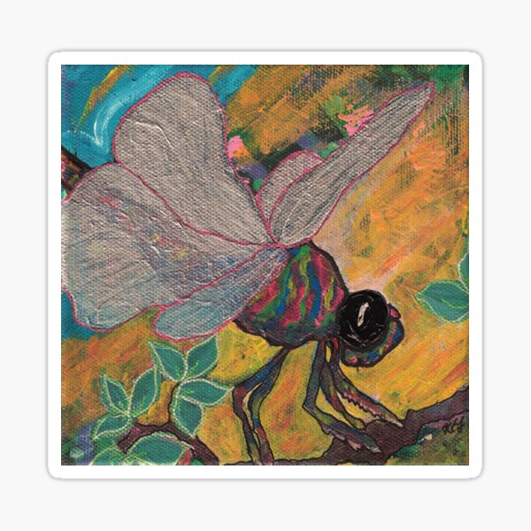 Dragonfly Sunset Sticker