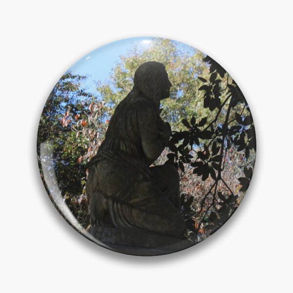 Item preview, Kneeling on Headstone in Grief at Maple Hill Cemetery  designed and sold by Silver Sky by Janet.