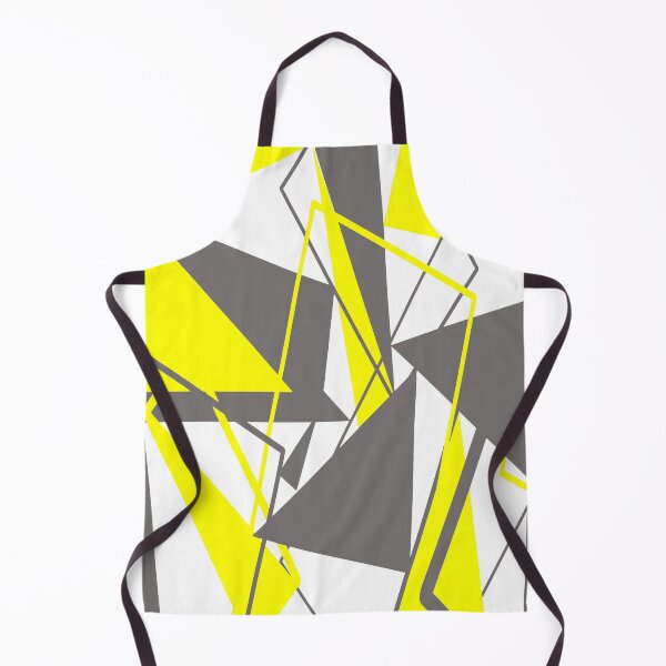 Item preview, Triangular Shapes In Grey and Yellow On White Abstract Pattern designed and sold by taiche.