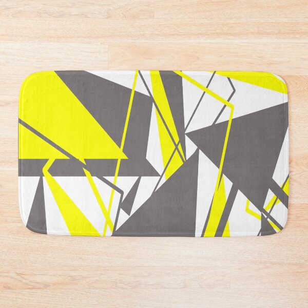 Item preview, Triangular Shapes In Grey and Yellow On White Abstract Pattern designed and sold by taiche.