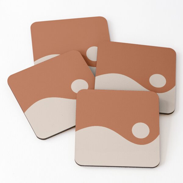 Item preview, Nami Minimalist Wave Abstract in Rust Clay and Putty designed and sold by kierkegaard.