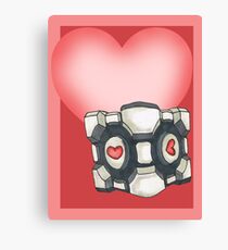 companion cube Canvas Print