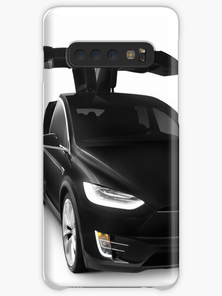 Black 2017 Tesla Model X Luxury Suv Electric Car Falcon Doors Art Photo Print Case Skin For Samsung Galaxy