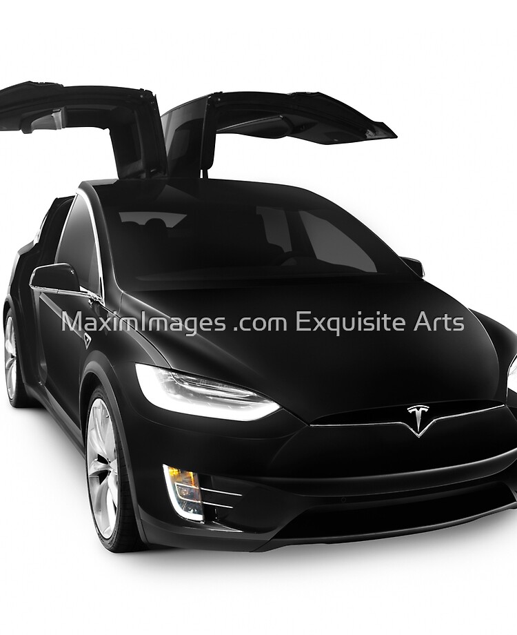 Black 2017 Tesla Model X Luxury Suv Electric Car Falcon Doors Art Photo Print Ipad Case Skin