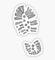 hiking bootprint Sticker