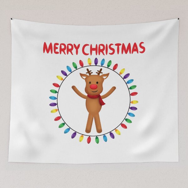 Item preview, Cute Cartoon Reindeer Merry Christmas Holiday Xmas designed and sold by MisPuHoney.