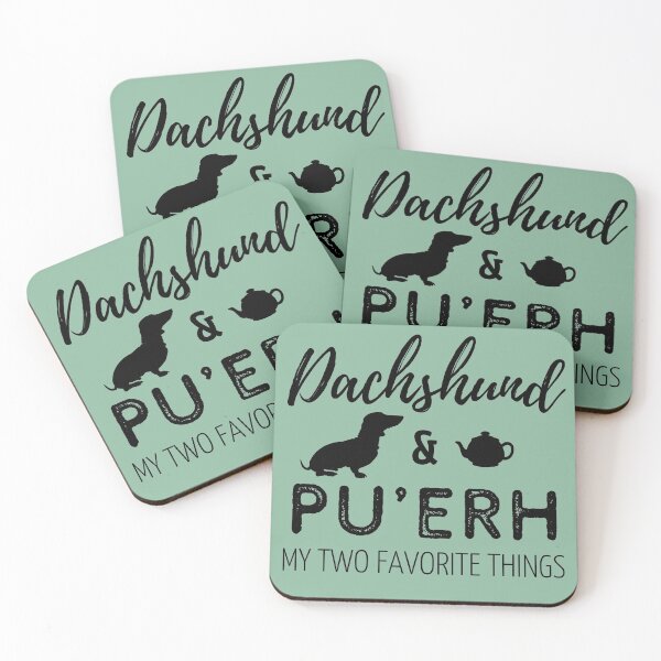 Item preview, Dachshund & Pu'erh Print designed and sold by TheDachshund.