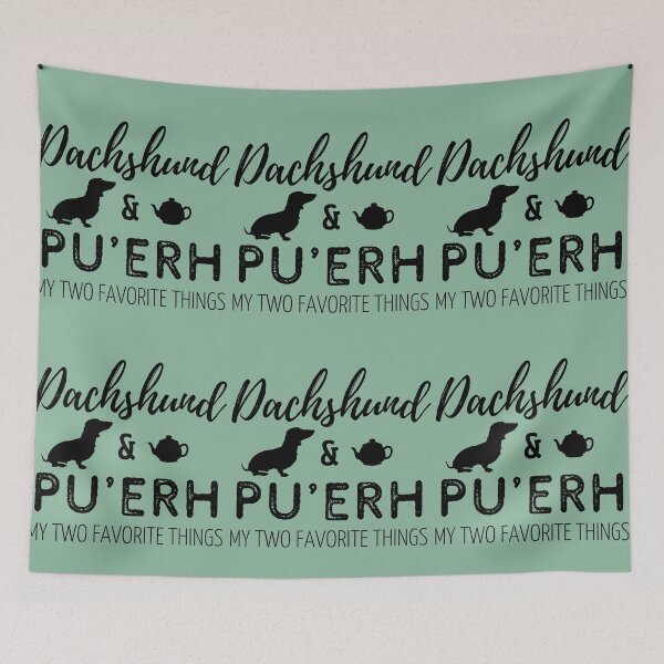 Item preview, Dachshund & Pu'erh Print designed and sold by TheDachshund.