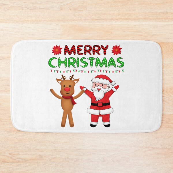 Item preview, Funny Cartoon Santa and reindeer Merry Christmas Holiday Xmas designed and sold by MisPuHoney.