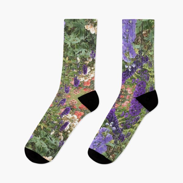 Item preview, Summertime Divine, Botanical Beauty - Delphiniums, Cream Roses in a Verdant Garden  designed and sold by RoseAromas.