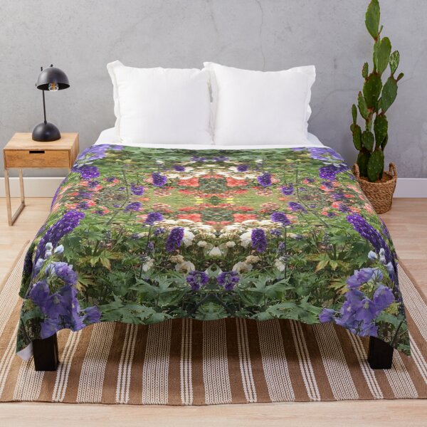 Item preview, Summertime Divine, Botanical Beauty - Delphiniums, Cream Roses in a Verdant Garden  designed and sold by RoseAromas.