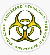 Biohazard Zombie Warning Sticker